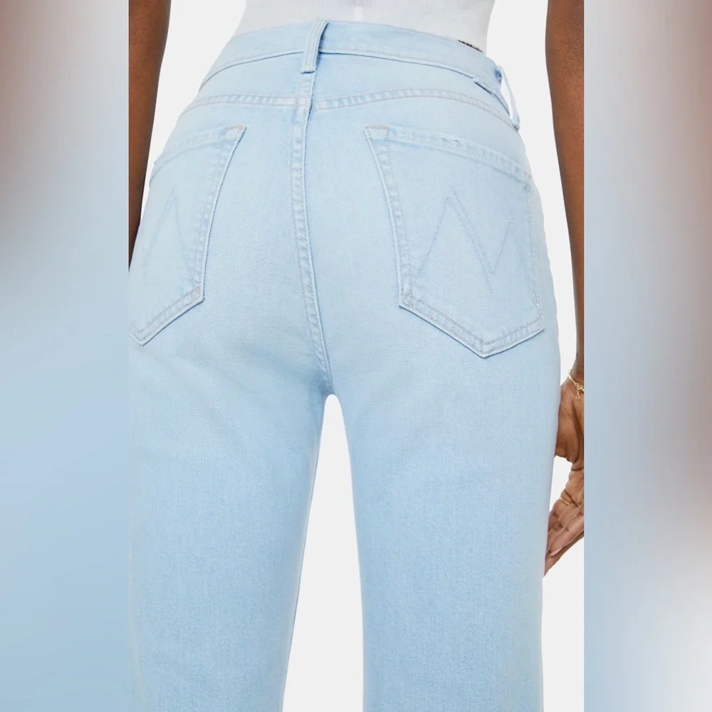 MOTHER Light Blue Ankle Jeans. Size 32 - Picture 3 of 16